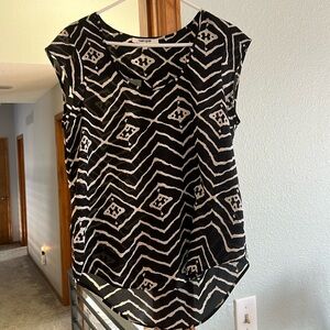 Cute, black tunic, silk top